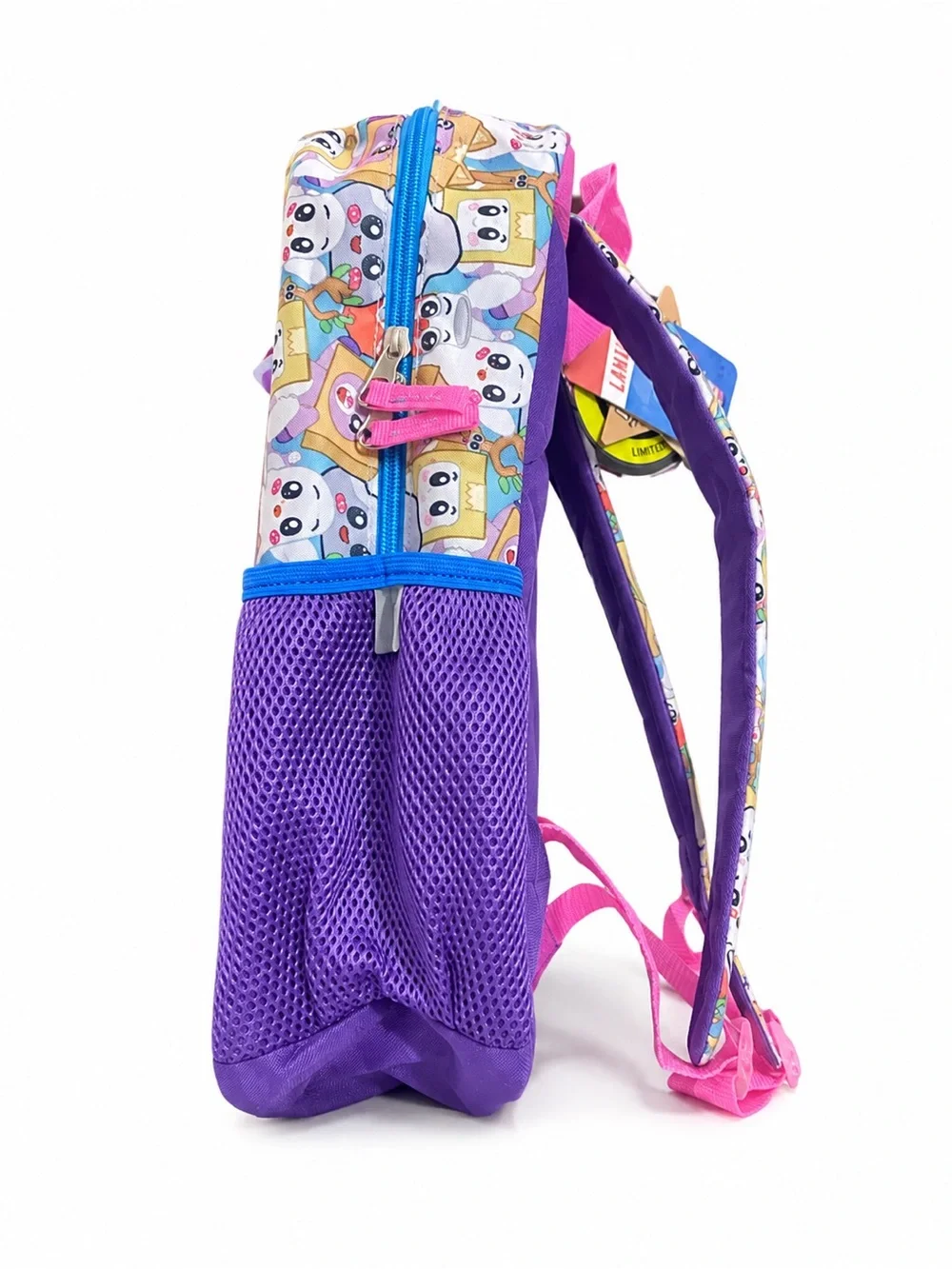 Lankybox Kids Purple Cartoon Gold Star Collection Backpack